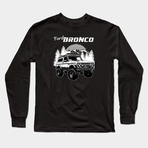 Offroad Bronco - Vintage Long Sleeve T-Shirt by mirailecs